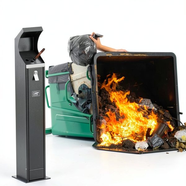 Commercial Smoking Receptacle Guanpin Modern Black-2