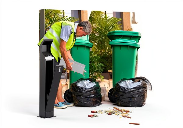 Commercial Smoking Receptacle Guanpin Modern Black-4