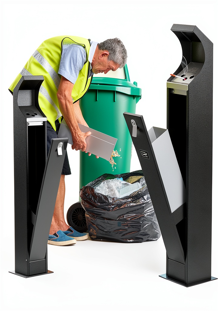 'Guanpin Commercial Smoking Receptacle in a patio setting'