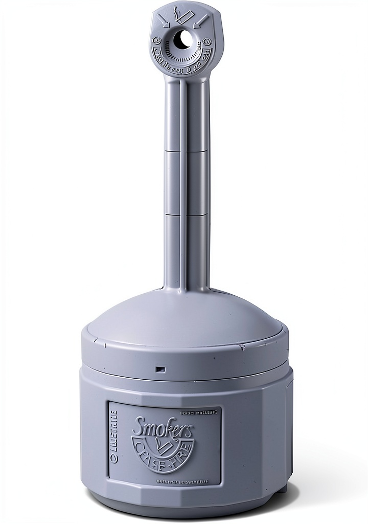 Justrite smoking receptacle in a commercial kitchen setting