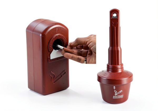 VILBLE Outdoor Ashtray Brown 4 Pack-1