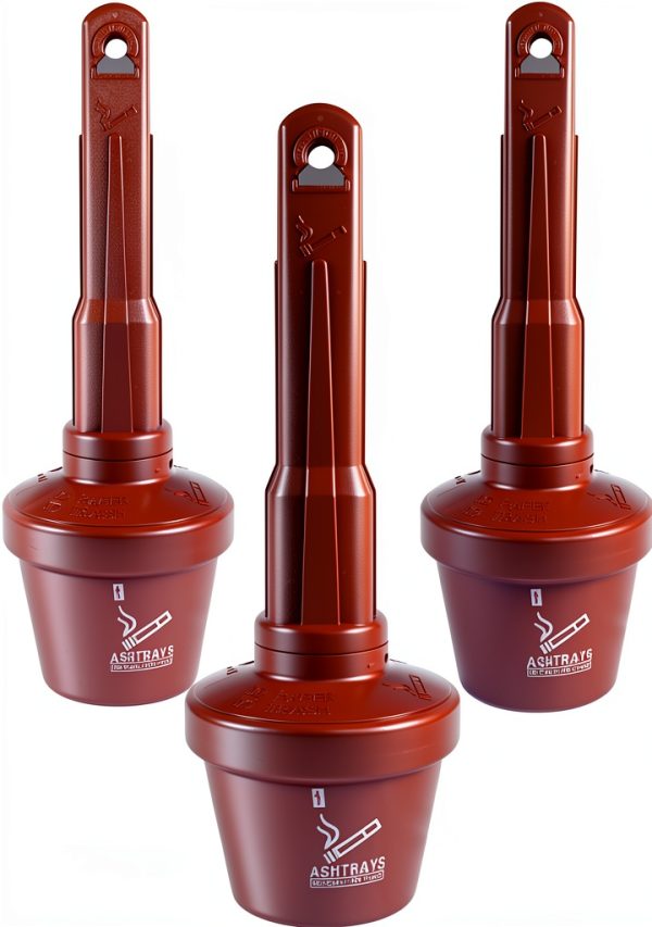 VILBLE Outdoor Ashtray Brown 4 Pack-0