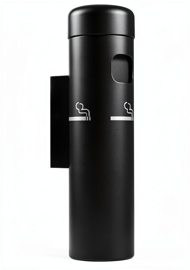 Installing Smoking Receptacle Makula Weather-Resistant on a restaurant patio