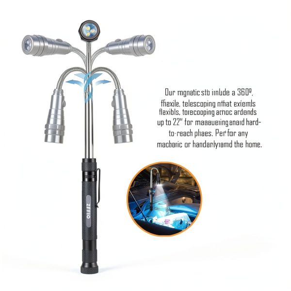 ZFFIO Magnetic Pickup Tool 22‑Inch Telescoping Grabber for Men Gifts-2