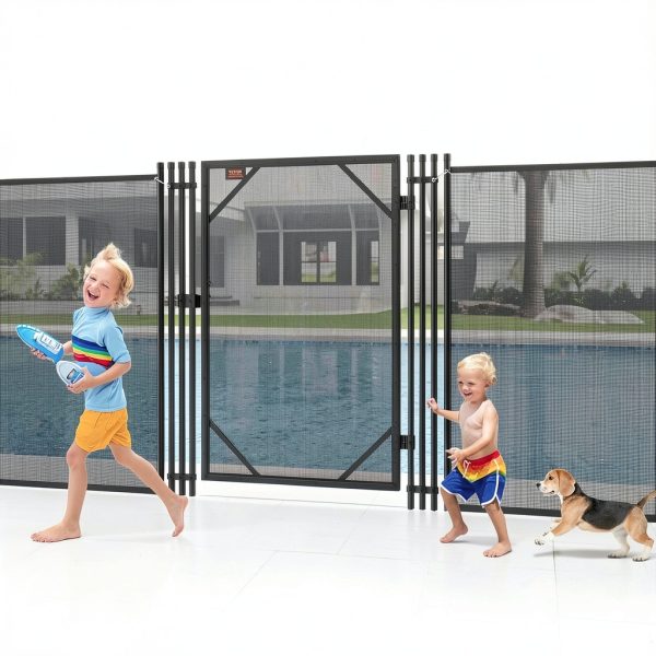 VEVOR Pool Fence Gate, 4 x 2.5 FT Pool Gate for Inground Pools, Pool Safety Fence Gate Kit with Stainless Steel Latch, Removable Child Safety Pool Fencing, Easy DIY Installation-4