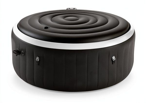 Inflatable Hot Tub Cover - 5.4FT, Anti Air Leakage, Thickened Replacement - Round, Black-5