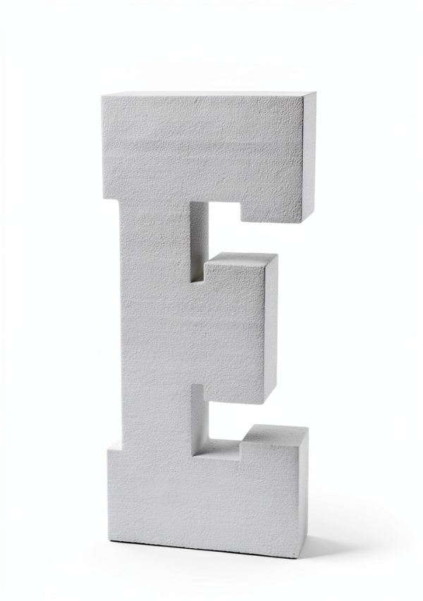 23'' H Free Standing 2'' Thick EPS Foam Letters Bottom Stable Wind Resistant for Party Signs and Games (Letter E)-0