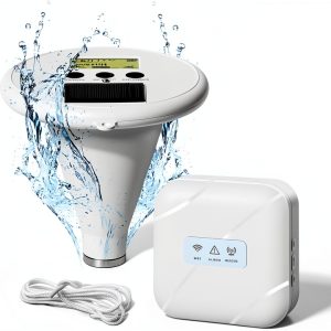 WiFi Pool Alarm, Zuomeng Solar Wave Pool Alarm with Optimal Sensitivity, Remote Control by App, Dual Alarming via Device & App, Offering Extra Protection for Your Child and Pet-0