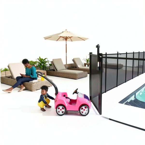 Pool Fence DIY by Life Saver Fencing Section Kit, 4 x 12-Feet, Black-5