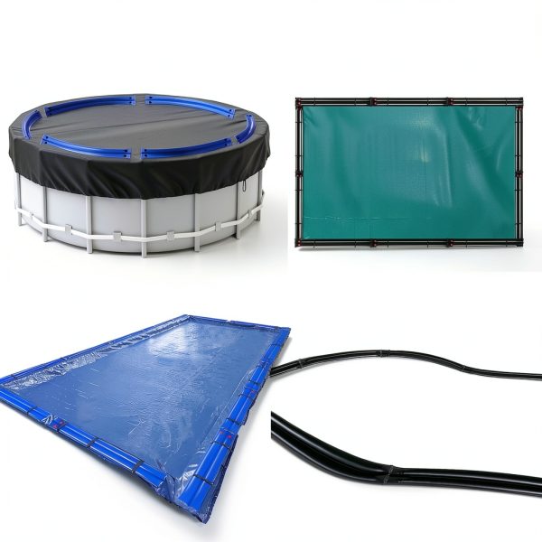 8Ft Pool Water Bags 10 Pack Black Heavy Duty PVC Pool Cover Weights by-4